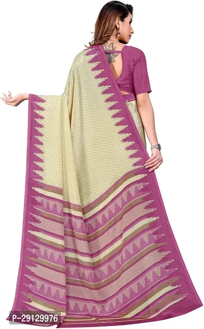 Stylist Crepe Saree With Blouse Piece For Women-thumb2