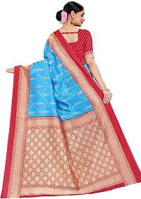 Stylish Multicoloured Art Silk Saree With Blouse Piece For Women-thumb1