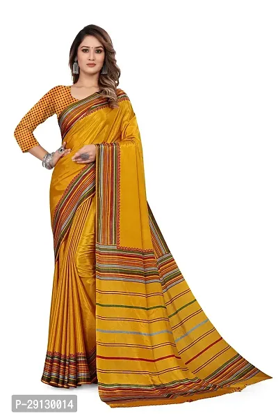 Stylist Silk Blend Saree With Blouse Piece For Women-thumb0