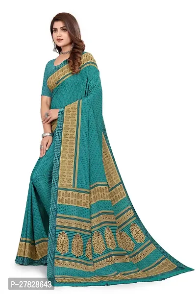 Classic Crepe Saree with Blouse piece-thumb4