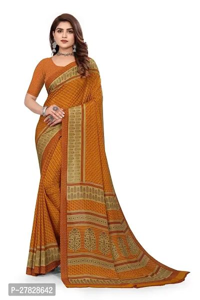 Classic Crepe Saree with Blouse piece