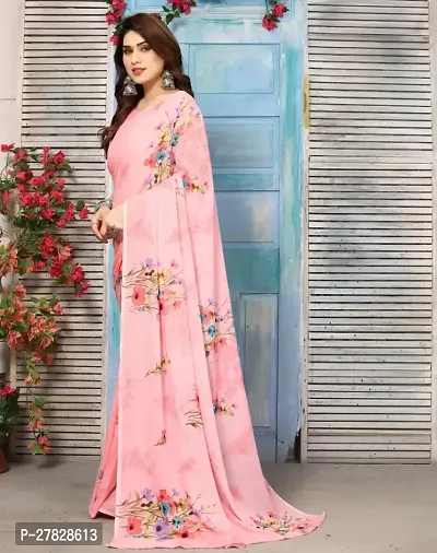 Classic Georgette Saree with Blouse piece-thumb4