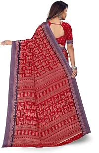 Stylist Silk Blend Saree With Blouse Piece For Women-thumb1