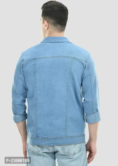 Trendy Solid Denim Jacket for Men-thumb4