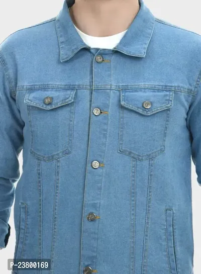 Trendy Solid Denim Jacket for Men-thumb3