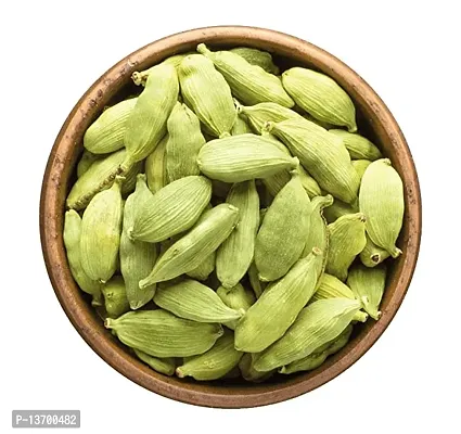 Organic Cardamom Green Bold Grade (Elaichi) Whole Sabut Hari Ilaichi, Spices (250 Gm)-thumb0