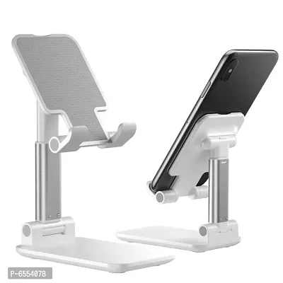 Desktop Adjustable Phone Holder Stand for Phones Compatible with All Mobile Phone/iPad/Tablets for Desk, Bed, Table and Office Multicolour Pack of 1 Mobile Holder
