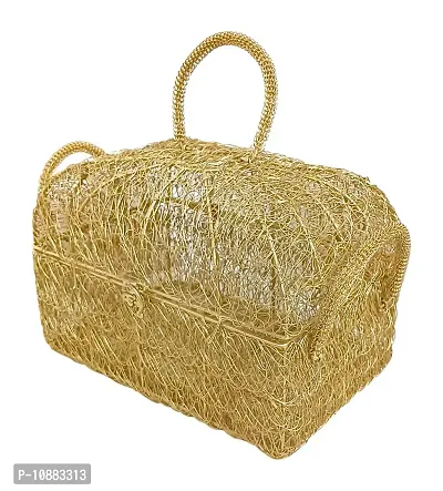 Extreme Karigari Metal Gift Hamper Basket With Handle / Home D?cor / Fruit Hamper Box / Fancy Basket for Decoration-thumb3