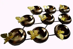 GMDT Enterprises Butterfly Tealight Hanging Reflection Diya | Decorative Iron Candle Stand for Diwali and Home Decoration-thumb3