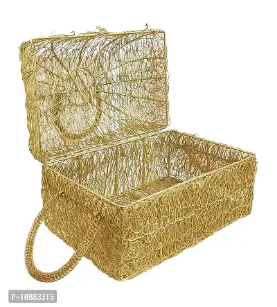 Extreme Karigari Metal Gift Hamper Basket With Handle / Home D?cor / Fruit Hamper Box / Fancy Basket for Decoration-thumb5