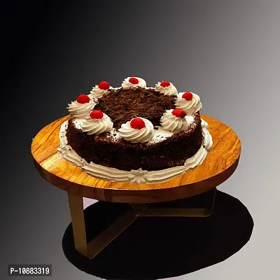 WOODUTOPAI Wooden Cake Stand for Dining Table | Sheesham Wood Dessert Stand Pedestal | Cake, Dessert, Pizza, Cup Cakes, Muffins Stand || Food Safe-thumb0