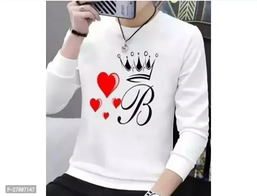 Reliable White Polyester Printed Round Neck Tees For Men-thumb0