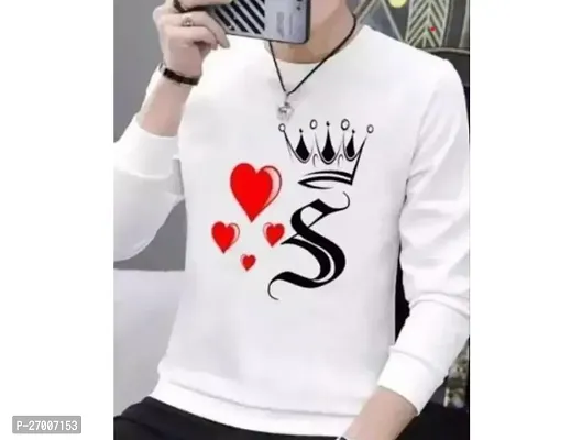 Reliable White Polyester Printed Round Neck Tees For Men-thumb0