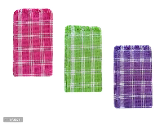 Kushpoo Premium Cotton Bath Towels   Big Towels   Size: 2.5 x 5 Feet Multi Coloured - Pack of 3