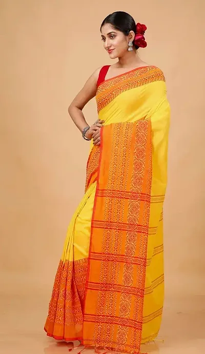 Attractive Cotton Saree with Blouse piece 