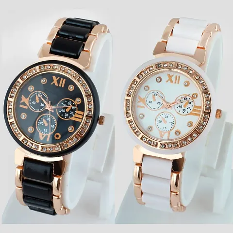 Classy Analog Watch for Women, Pack of 2