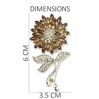 Panjatan Breathtaking Blingy Sunflower Saree  Hijab Pin Brooch For Women|Girl-thumb1