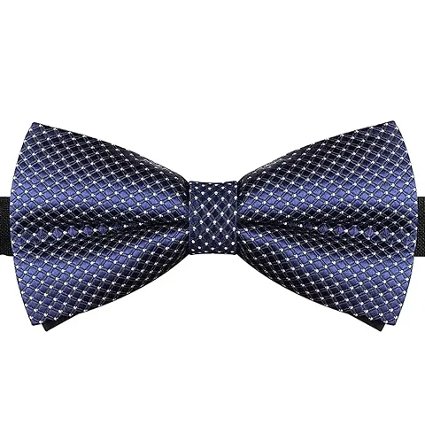 Panjatan Coloured Luxurious Silk Cross Patterned Bow Tie For Men.