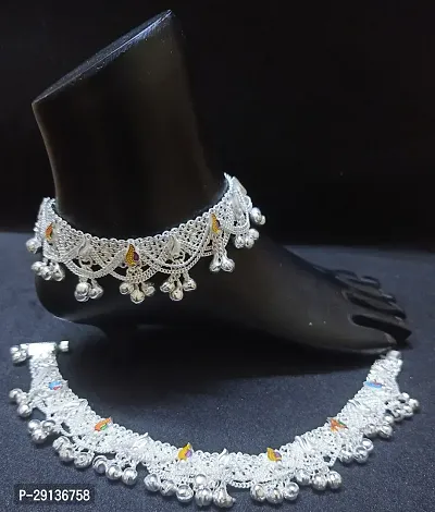 Modern Design White Metal Anklet for Women