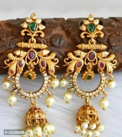 Beautiful Golden Alloy Drop Earrings Earrings For Women