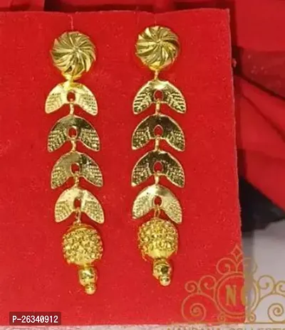 Beautiful Golden Alloy Drop Earrings Earrings For Women