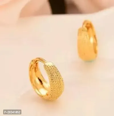 Beautiful Golden Alloy Half Hoop Earrings Earrings For Women