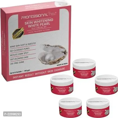 Professional Feel Herbal Skin Whitening White Pearl Facial Kit, Suitable For All Age Men and Women (150 G)