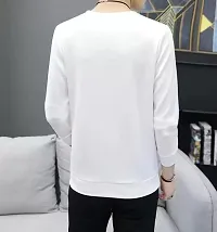 Reliable White Polyester Printed Round Neck Tshirt For Men-thumb1