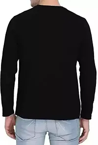 Reliable Black Polyester Printed Round Neck Tshirt For Men-thumb1