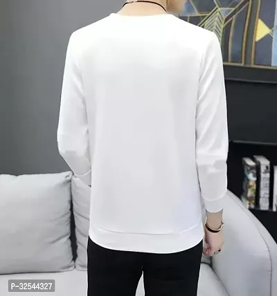 Reliable White Polyester Printed Round Neck Tshirt For Men-thumb2