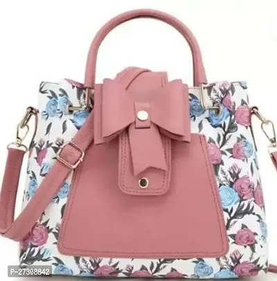 Stylish Multicoloured PU Printed Handbags For Women-thumb0