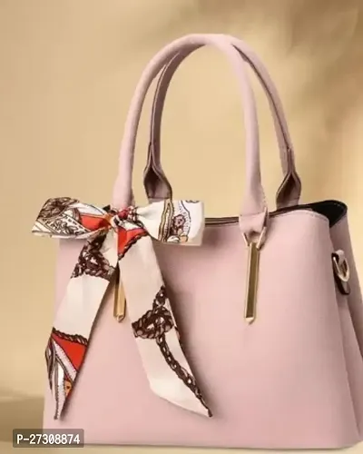 Stylish Pink PU Printed Handbags For Women