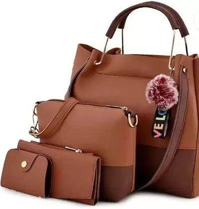 Fancy PU Handbags for Women- 4 Pieces