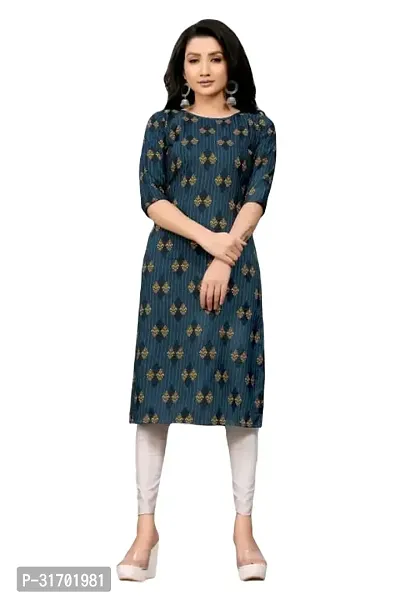 Elegant Crepe Printed Kurta For Women And Girls-thumb0