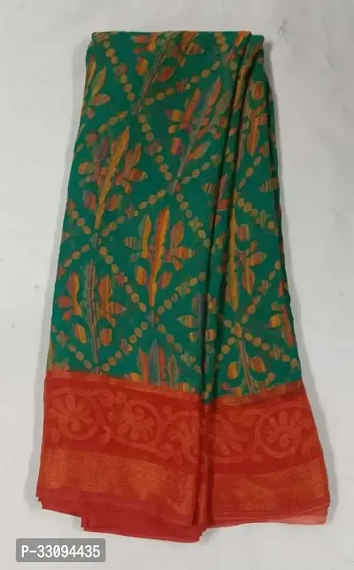 Beautiful Chiffon Printed Women Saree with Running Blouse-thumb0