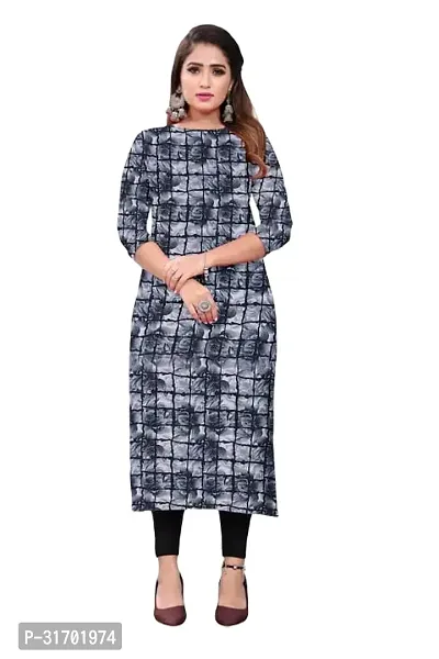 Elegant Crepe Printed Kurta For Women And Girls-thumb0