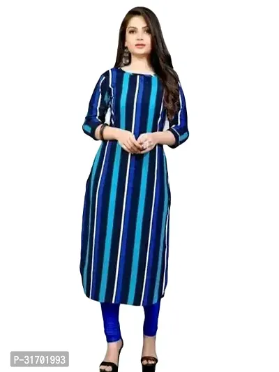 Elegant Crepe Striped Kurta For Women And Girls