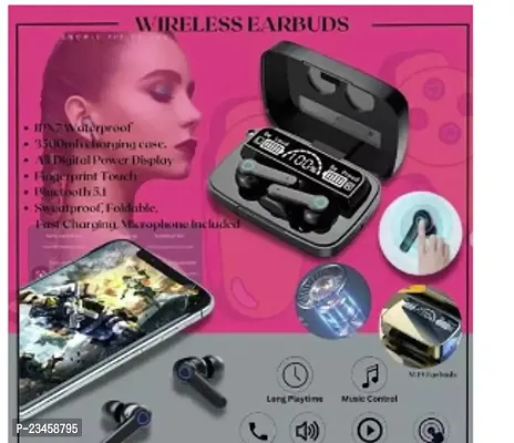 Stylish Black Bluetooth Wireless Airpodes-thumb0