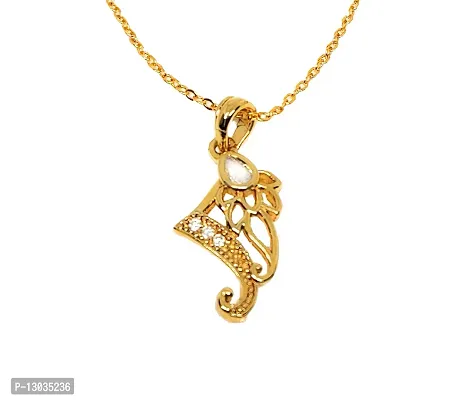 SAJH One Gram Gold Plated Chain Pendants Set For Women (SAJHINOP0087)-thumb0