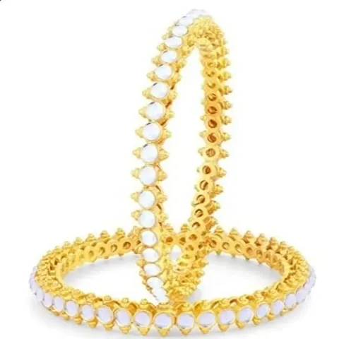 SAJH Plated Kundan Bangles For women and girls