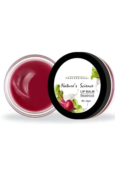 Deputy Nature Science Beetroot Lip Balm, 100 Per Cent Organic Lip Balm With Coconut Oil, Shea Butter 8G