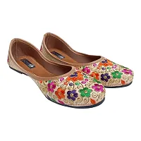 Punjabi Jutti for Women's & Girls | Traditional Ethnic Footwear | Mojri for Women's (Multicolor, Numeric_3)-thumb1