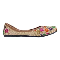 Punjabi Jutti for Women's & Girls | Traditional Ethnic Footwear | Mojri for Women's (Multicolor, Numeric_3)-thumb3