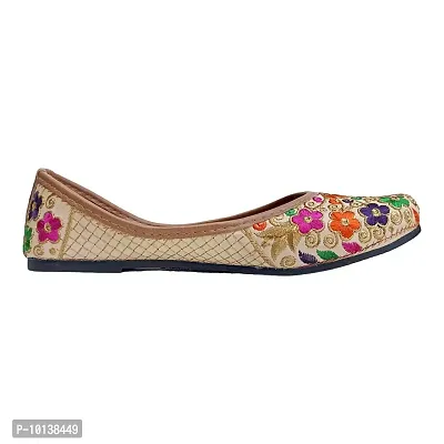 Punjabi Jutti for Women's & Girls | Traditional Ethnic Footwear | Mojri for Women's (Multicolor, Numeric_3)-thumb4