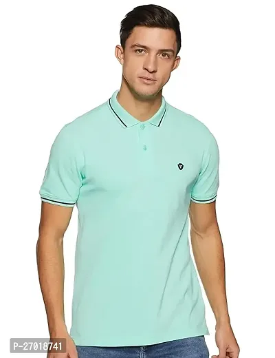 Elite Green Cotton Blend Tees For Men