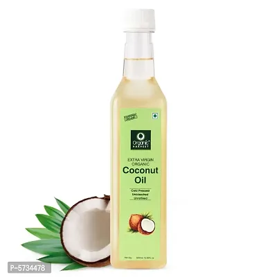 Organic Harvest Extra Virgin Coconut Oil Cold Pressed, 500ml-thumb0