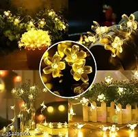 1 Pack of EKOKItrade; 14 LED Warm White Silicone Flower Blossom Sting Light (3m length, Heavy 2-pin,Transparent gel Wire) for Festival Decoration, Birthdays Anniversaries Ganpati Diwali Cafeacute; and Home Decor-thumb4