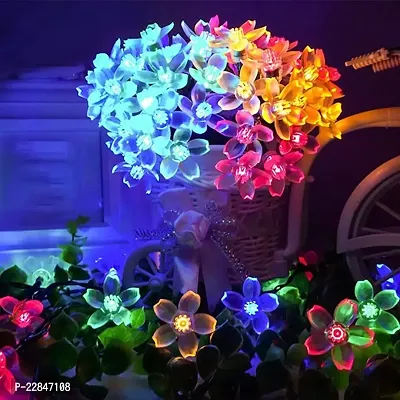 1 Pack of EKOKItrade; 14 LED Multicolor Blinking (RG-RB) Silicone Flower Blossom Sting Light (3m length, Heavy 2-pin,Transparent gel Wire) for Festival Decoration, Birthdays Anniversaries Ganpati Diwali Ca