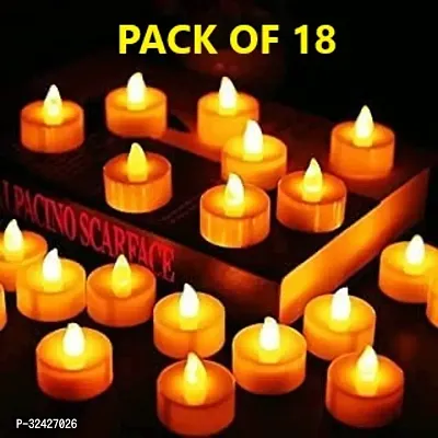 Oilfree Smokeless  Battery Operated Tea Light Candles for Home Pack of 18