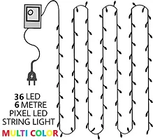 36 LED Multicolor Pixel  Sting Light Goti Light (6m length, Heavy 2-pin,Transparent BlackWire)-thumb2